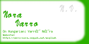 nora varro business card