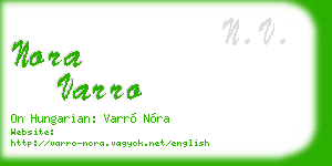 nora varro business card